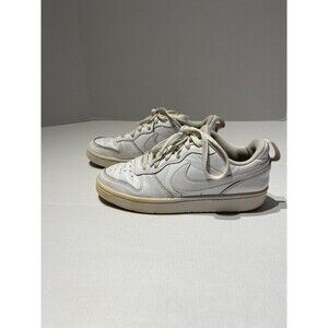 Nike Unisex Kids Court Borough Low 2 White Sneakers Size 4.5Y
